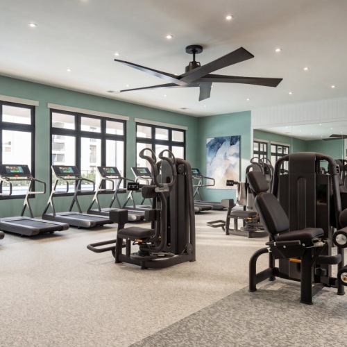 Open and well-lit fitness center